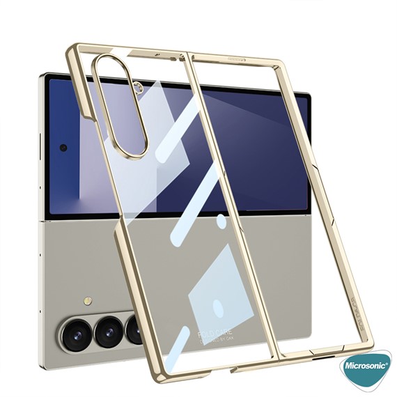 Microsonic Samsung Galaxy Z Fold 7 Kılıf Shell Platinum Gold 2