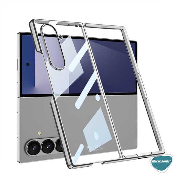 Microsonic Samsung Galaxy Z Fold 7 Kılıf Shell Platinum Gümüş 2