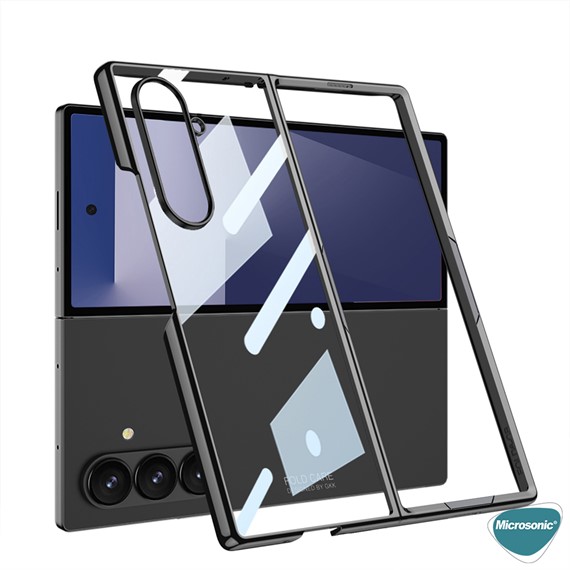 Microsonic Samsung Galaxy Z Fold 7 Kılıf Shell Platinum Siyah 2
