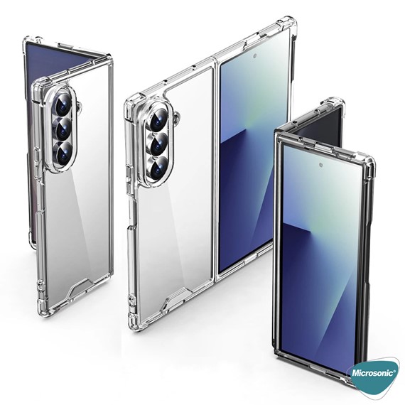 Microsonic Samsung Galaxy Z Fold 7 Kılıf Shock Absorbing Şeffaf 7