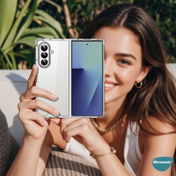 Microsonic Samsung Galaxy Z Fold 7 Kılıf Shock Absorbing Şeffaf 8
