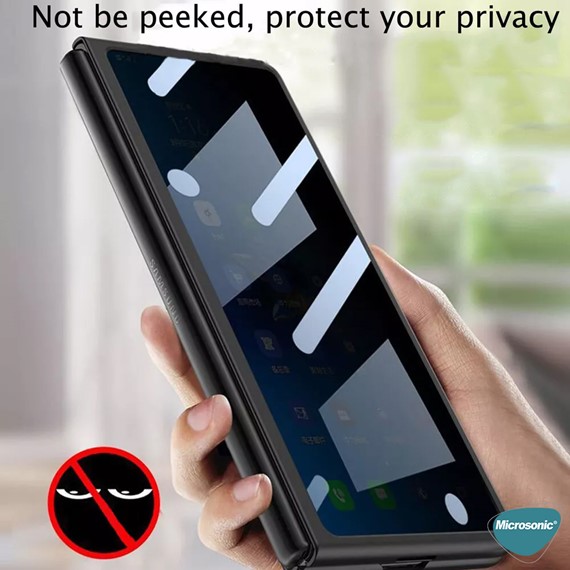 Microsonic Samsung Galaxy Z Fold 7 Privacy 5D Gizlilik Filtreli Cam Ekran Koruyucu Siyah 4