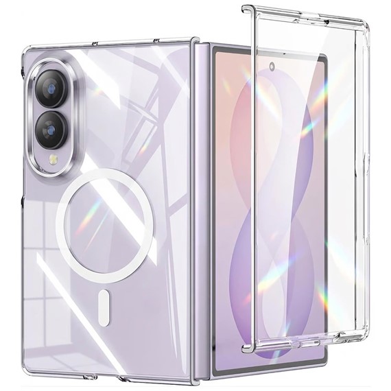 Microsonic Samsung Galaxy Z Fold 8 Kılıf MagSafe Clear Sararmaz Şeffaf 1