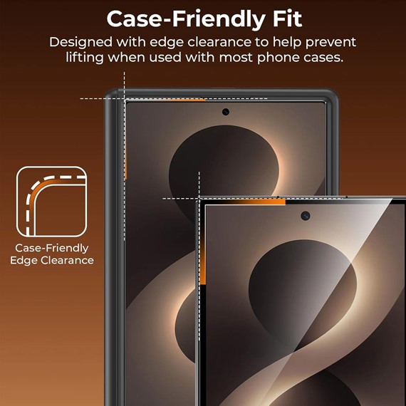 Microsonic Samsung Galaxy Z Fold 8 Tam Kaplayan Temperli Cam Ekran Koruyucu Siyah 4