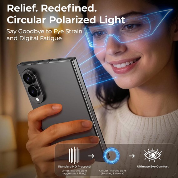 Microsonic Samsung Galaxy Z Fold 8 Tam Kaplayan Temperli Cam Ekran Koruyucu Siyah 5