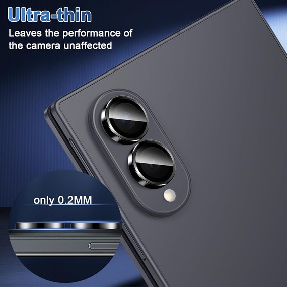 Microsonic Samsung Galaxy Z Fold 8 Tekli Kamera Lens Koruma Camı Gümüş 5