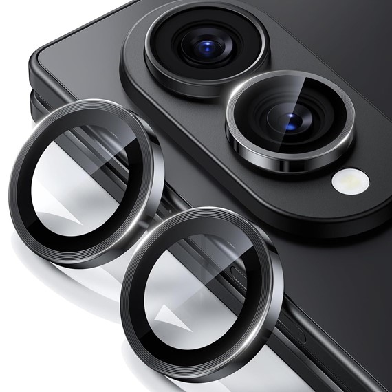 Microsonic Samsung Galaxy Z Fold 8 Tekli Kamera Lens Koruma Camı Siyah 2