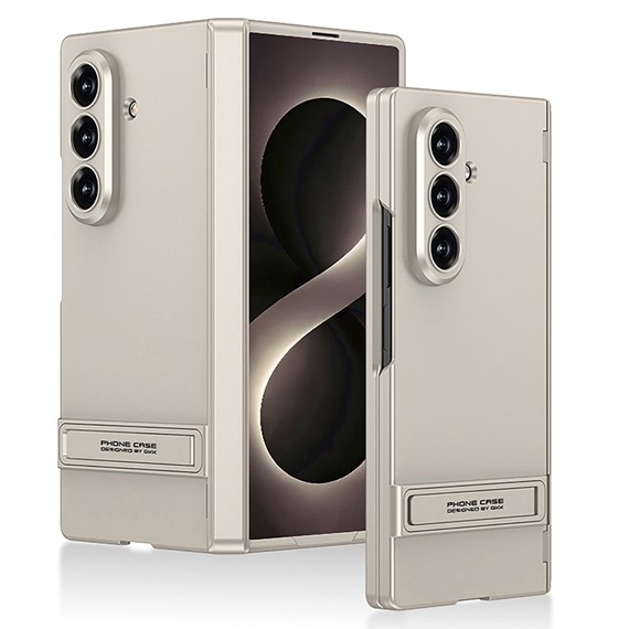 Microsonic Samsung Galaxy Z Fold 8 Ultra Kılıf Fusion Stand Titanyum 1