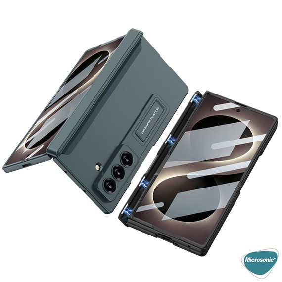 Microsonic Samsung Galaxy Z Fold 8 Ultra Kılıf MagnaStand Titanyum 4