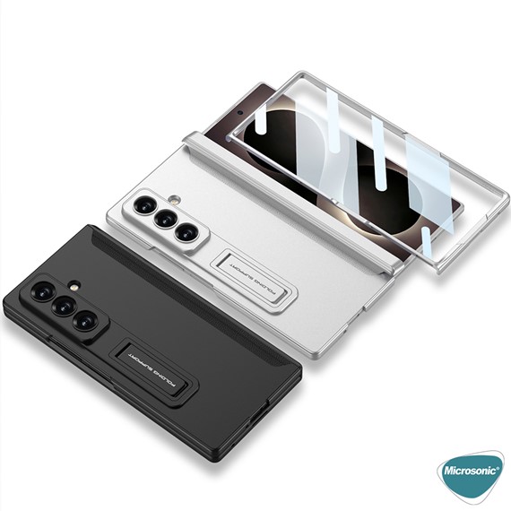 Microsonic Samsung Galaxy Z Fold 8 Ultra Kılıf MagnaStand Titanyum 8