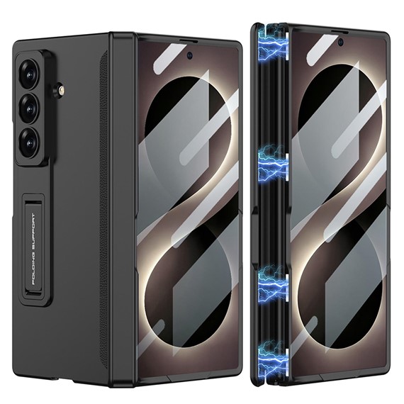 Microsonic Samsung Galaxy Z Fold 8 Ultra Kılıf MagnaStand Siyah 1