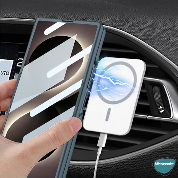 Microsonic Samsung Galaxy Z Fold 8 Ultra Kılıf Ring Stand Gri 7