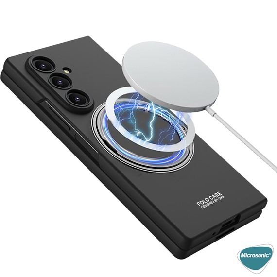 Microsonic Samsung Galaxy Z Fold 8 Ultra Kılıf Ring Stand Gri 8