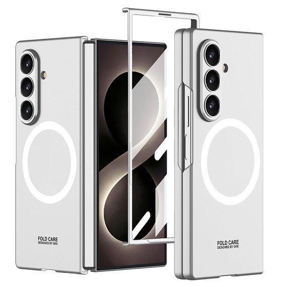 Microsonic Samsung Galaxy Z Fold 8 Ultra Kılıf Shape Hard MagSafe Gümüş 1