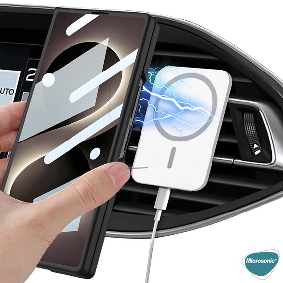 Microsonic Samsung Galaxy Z Fold 8 Ultra Kılıf Shape Hard MagSafe Gri 2
