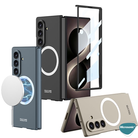 Microsonic Samsung Galaxy Z Fold 8 Ultra Kılıf Shape Hard MagSafe Gri 3