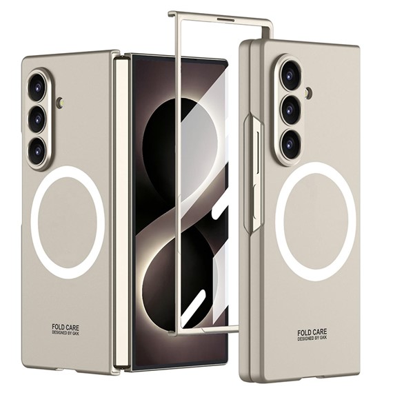 Microsonic Samsung Galaxy Z Fold 8 Ultra Kılıf Shape Hard MagSafe Titanyum 1