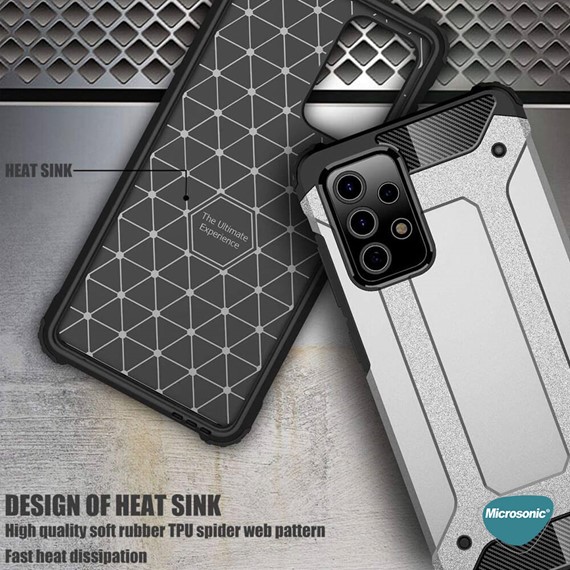 Microsonic Samsung Galaxy A52s Kılıf Rugged Armor Kırmızı 8