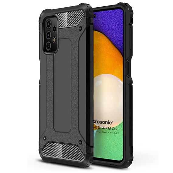 Microsonic Samsung Galaxy A72 Kılıf Rugged Armor Siyah 1