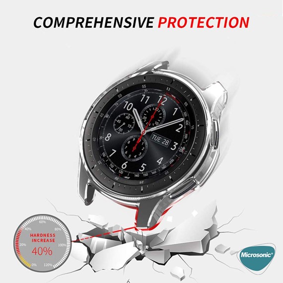 Microsonic Samsung Galaxy Watch 46mm Kılıf 360 Full Round Soft Silicone Şeffaf 4