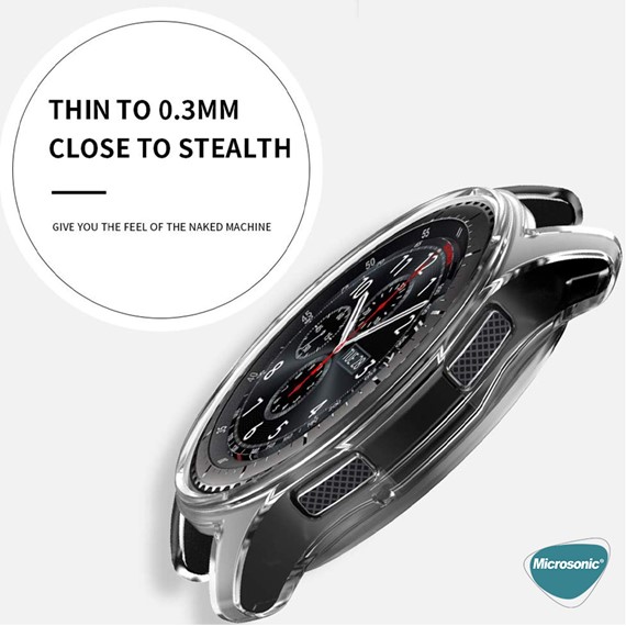Microsonic Samsung Galaxy Watch 46mm Kılıf 360 Full Round Soft Silicone Şeffaf 5