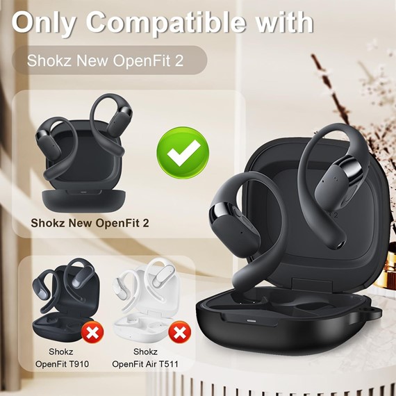 Microsonic Shokz OpenFit 2 Kılıf Askılı Mat Silikon Koyu Yeşil 2