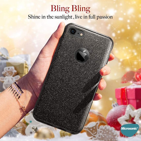 Microsonic Huawei P Smart 2021 Kılıf Sparkle Shiny Rose Gold 4