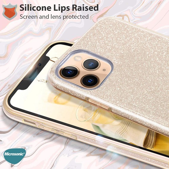 Microsonic Xiaomi Poco M3 Kılıf Sparkle Shiny Gold 6