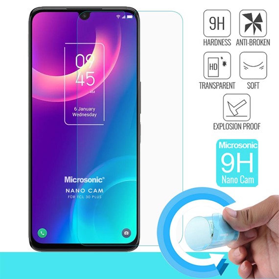 Microsonic TCL 30 Plus Nano Glass Cam Ekran Koruyucu 2