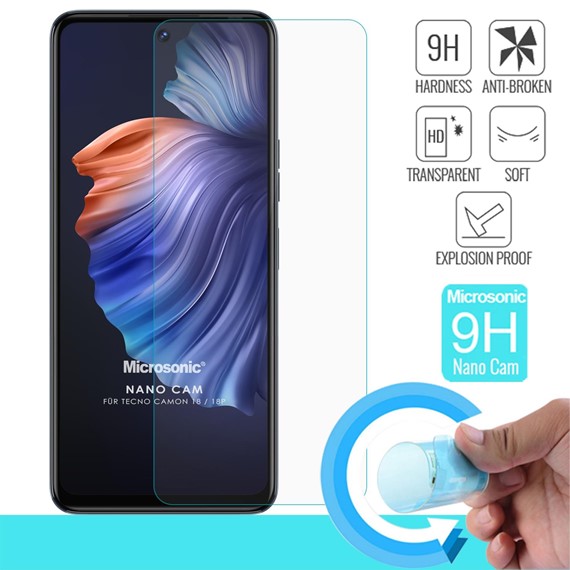 Microsonic TECNO Camon 18 Nano Glass Cam Ekran Koruyucu 1