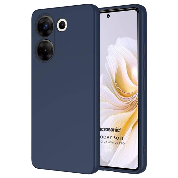 Microsonic TECNO Camon 20S Pro 5G Kılıf Groovy Soft Lacivert 1