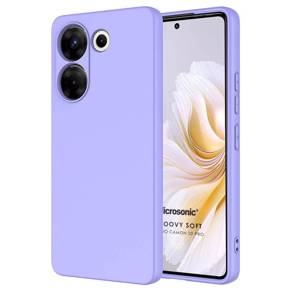 Microsonic TECNO Camon 20 Pro 5G Kılıf Groovy Soft Lila 1