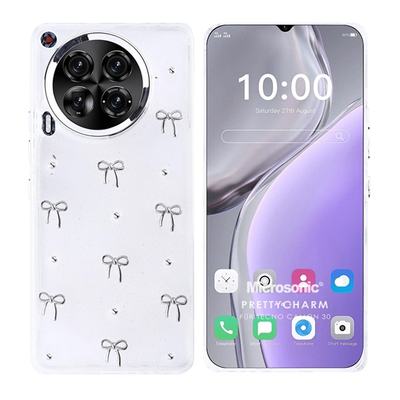 Microsonic TECNO Camon 30 Kılıf PrettyCharm Bow 1
