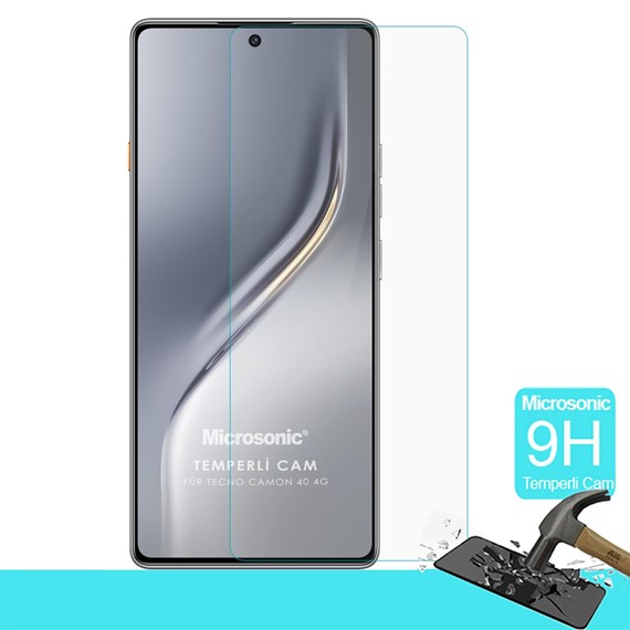 Microsonic TECNO Camon 40 4G Tempered Glass Cam Ekran Koruyucu 2