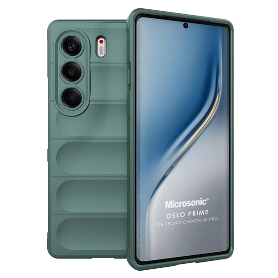 Microsonic TECNO Camon 40 Pro Kılıf Oslo Prime Yeşil 1