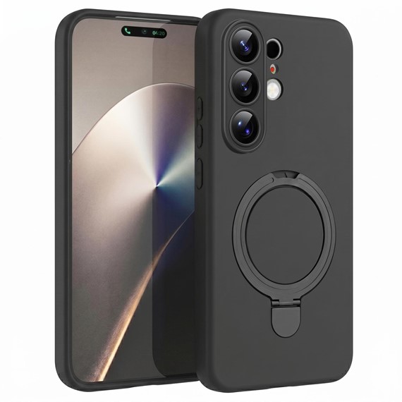 Microsonic TECNO Camon 50 Pro Kılıf Aura Stant MagSafe Siyah 1