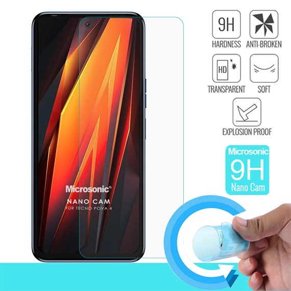 Microsonic TECNO Pova 4 Nano Glass Cam Ekran Koruyucu 2