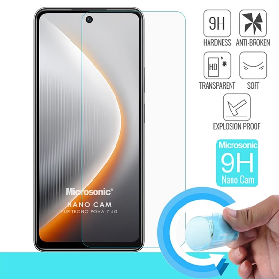 Microsonic TECNO Pova 7 4G Nano Glass Cam Ekran Koruyucu 2