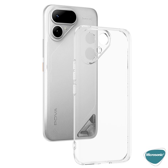 Microsonic TECNO Pova Curve 2 5G Kılıf Transparent Soft Şeffaf 3