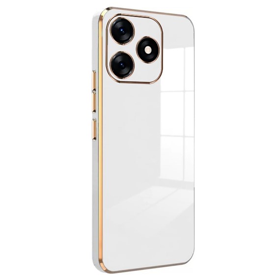 Microsonic TECNO Spark 10 4G Kılıf Olive Plated Beyaz 1