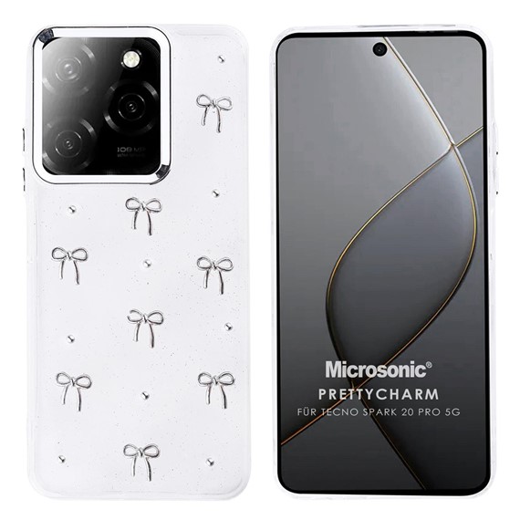 Microsonic TECNO Spark 20 Pro Kılıf PrettyCharm Bow 1