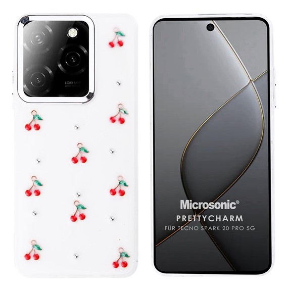 Microsonic TECNO Spark 20 Pro Kılıf PrettyCharm Cherry 1
