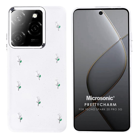 Microsonic TECNO Spark 20 Pro Kılıf PrettyCharm Tulip 1