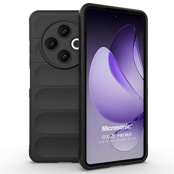 Microsonic TECNO Spark 30 4G Kılıf Oslo Prime Siyah 1