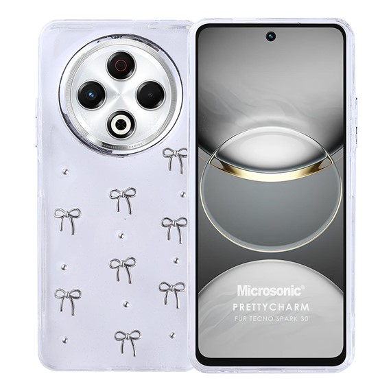 Microsonic TECNO Spark 30 4G Kılıf PrettyCharm Bow 1