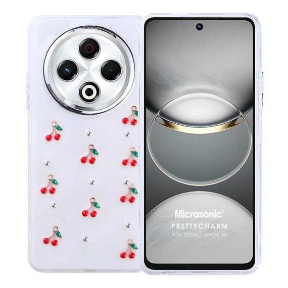 Microsonic TECNO Spark 30 4G Kılıf PrettyCharm Cherry 1