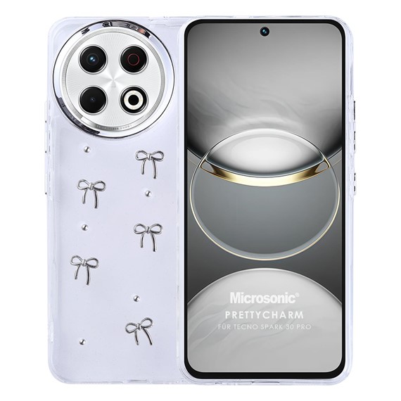 Microsonic TECNO Spark 30 Pro Kılıf PrettyCharm Bow 1