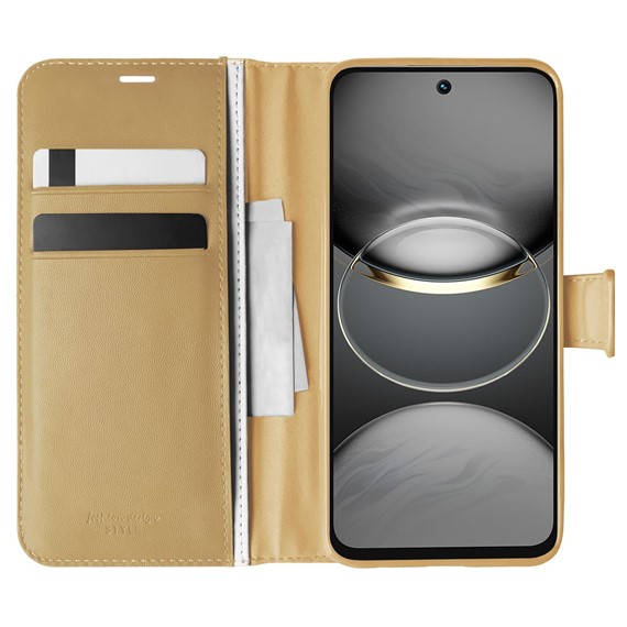 Microsonic TECNO Spark 30C 4G Kılıf Delux Leather Wallet Gold 1