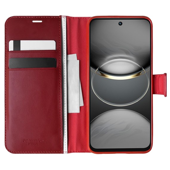 Microsonic TECNO Spark 30C 4G Kılıf Delux Leather Wallet Kırmızı 1