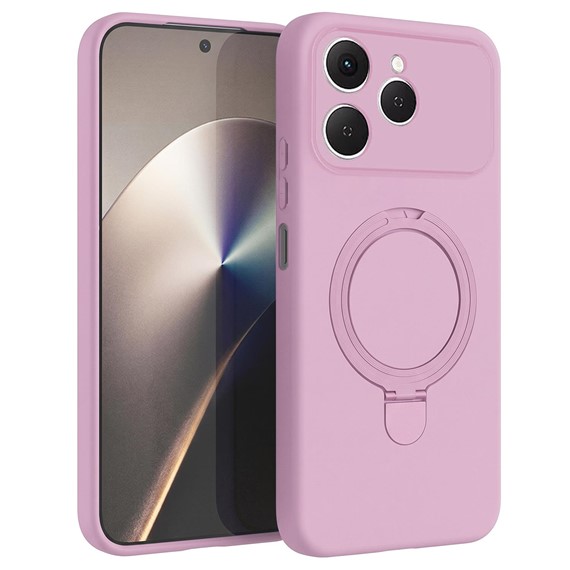 Microsonic TECNO Spark 40 Kılıf Aura Stant MagSafe Pembe 1
